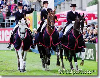 3 riders of the German Team: Simons, Salzgeber, Werth