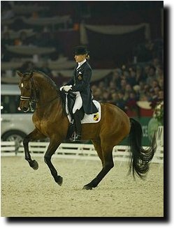 Arlette Holsters on Melvin at the 2003 CDI Mechelen