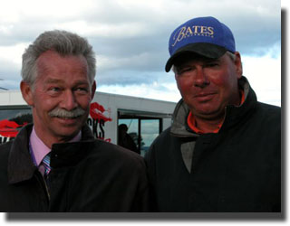 judge Stephen Clarke and trainer Onexius at Taupo