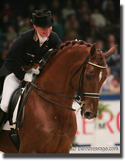 Marlies van Baalen and Relevant at the 2006 Zwolle Stallion Show