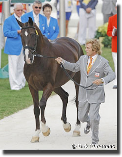 Sjef Janssen and Salinero at the Vet inspection