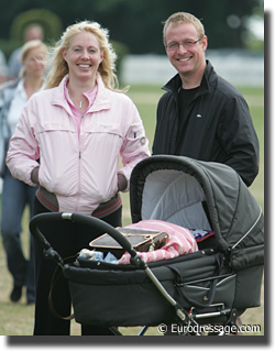 Fiona Bigwood and her partner Anders Dahl with their newborn son