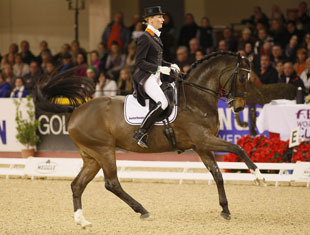 The Netherlands' Imke Schellekens-Bartels and Hunter Douglas Sunrise won the fifth leg of the FEI World Cup Dressage series in Frankfurt, Germany today. Photo: Stefan LafrentzThe Netherlands' Imke Schellekens-Bartels and Hunter Douglas Sunrise won the fifth leg of the FEI World Cup Dressage series in Frankfurt, Germany today. Photo: Stefan Lafrentz