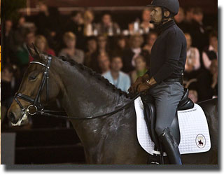 Steffen Peters on a 3 year old Ravel mare