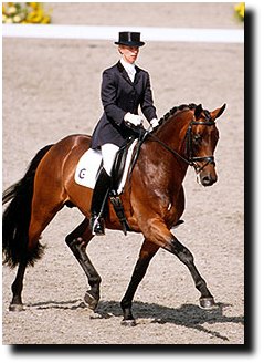 Anky van Grunsven on Ictenos at the 1999 World Young Horse Championships