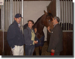 David in Verden, talking to the breeders of Brentana