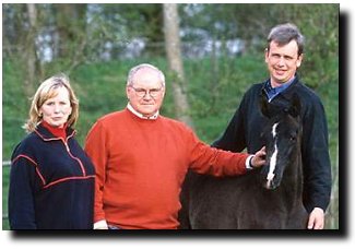 Louise and Dough Leatherdale, a foal and Jens Meyer