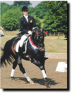 Lorna Edmonds with Manitu M, successful pony rider who is now a young rider. Talent to the top