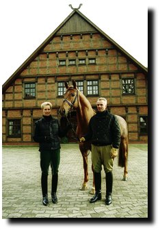 Birgitte Wittig, stallion Breitling W and Wolfram Wittig