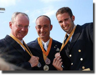 Victor Alvarez on the left, torrell in the middle at the Catalunian Championship