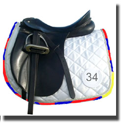 Possible Saddle pad with Tibetan colours